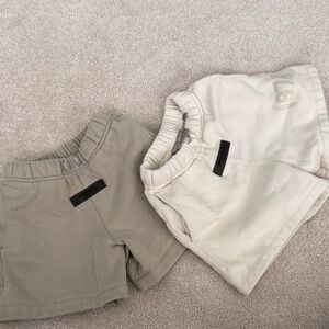 Two Pairs Kids Essentials Beige and White Shorts Set